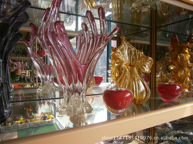 工厂销售出口的水晶花瓶创意水果盆